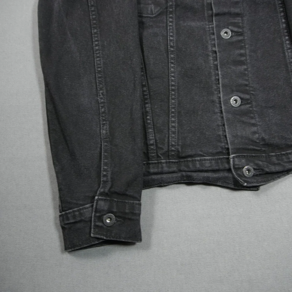 Levi's Black Denim Trucker Jean Work Moto Men Jacket M Type 3 Western